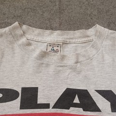 Vtg Big Ball Sports T Shirt Mens XL Gray Play Real Football Soccer Is Life 90s