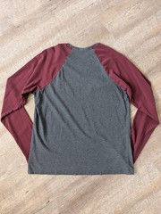 Pact MD Baseball Raglan Shirt Gray Long Sleeve Organic Cotton Preppy Sustainable
