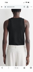 COS Men’s Slim Fit Ribbed Tank Top Layering Sz M Black Base Layer Basics Comfort