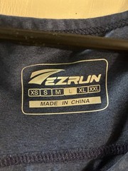 Men’s Large EZRun Tank Sleeveless Shirt Navy Blue Polyester Elastane