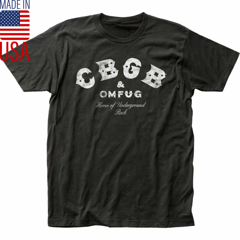 CBGB Distressed T Shirt Mens Licensed Rock N Roll Punk Music Band Tee New Black