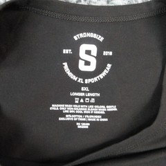 STRONGSIZE Shirt Mens 5XL Black Longer Crew Neck Tagless Oversized NWOT