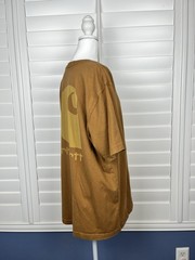 Carhartt Relaxed Fit Brown Pocket Logo Crew Neck Short Sleeve T-Shirt Men’s L