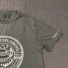 Avalanche Everest T Shirt Men Medium Gray Base Camp Graphic Hiking Big Foot