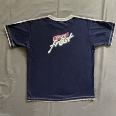 Vtg 2000s Victoria Frost Cerveza T Shirt Mens Large Navy Blue Beer Alcohol Promo