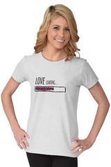 Love Loading Funny Cute Valentine’s Day Gift Womens Top Junior Graphic Tee