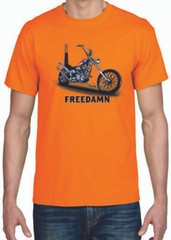 Adult DryBlend® T-Shirt – ( FREEDAMN – AMERICAN PRIDE / BIKER / CHOPPER)