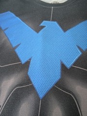 DC Comics Batman Nightwing Symbol Black w/ blue logo T-Shirt Mens XLarge