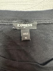 Express Shirt Mens XL Black Long Sleeve Lightweight Stretch Tee Crewneck Casual