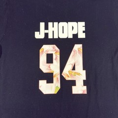 BTS J-Hope 94 Shirt Womens L Black K Pop Floral Graphic Fan Made Tee
