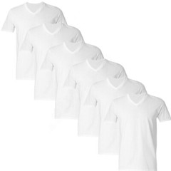 3-12 Pcs Mens V/Crew-Neck 100% Cotton T-Shirts Undershirts Tee White Size S-XL