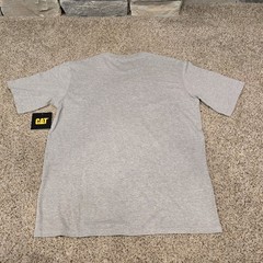 CAT Caterpillar Men’s Size L Large Workwear Gray Logo New!