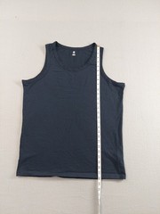 Lapasa Men Undershirt L Navy Blue Logo Crew Neck Sleeveless Pullover Tank Wear