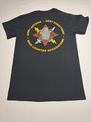 E-4 Mafia T-Shirt Small Admit Nothing Deny Everything Make Counter Accus Black