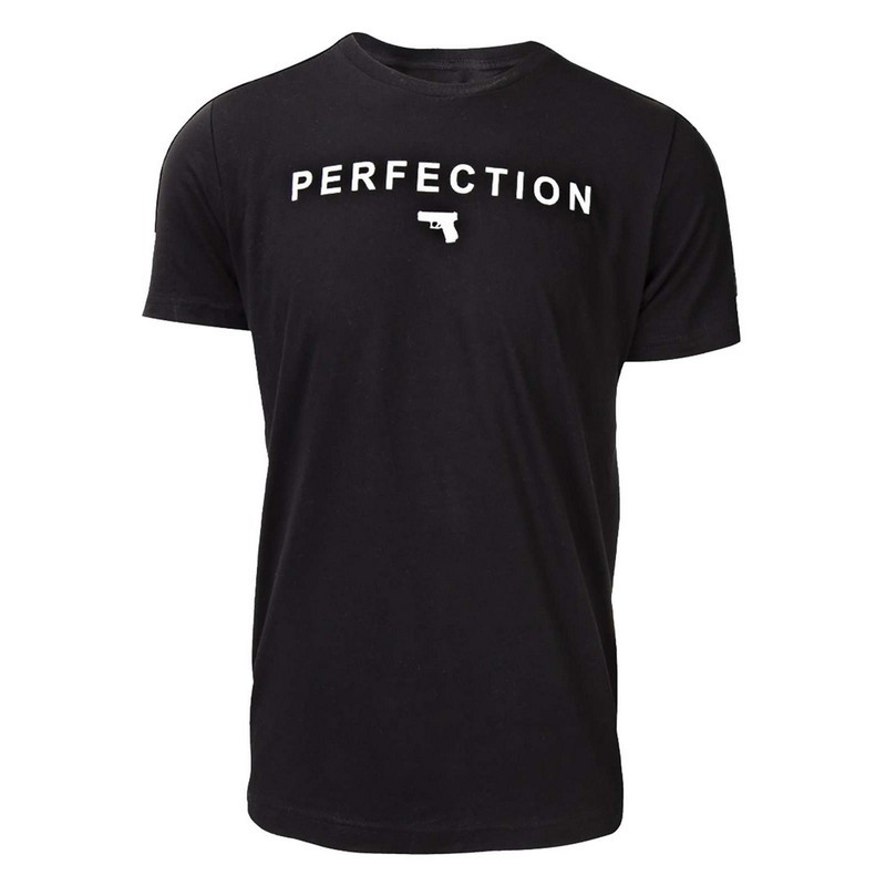 Glock AA7512 Men’s Perfection Pistol Logo Tee Short Sleeve T-Shirt, Black