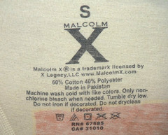 Malcolm X Men’s Graphic Print Short Sleeve Cotton Blend Crew T-Shirt Tan Small