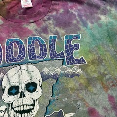 Vintage 90s Paddle Ocee River Shirt L Tie Dye Skull River Tennessee Rafting