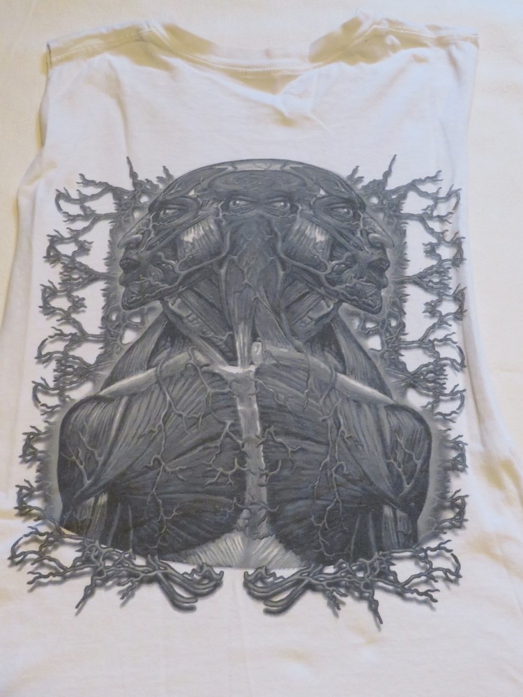 Vintage 2001 Custom-Cut Tool Double-Skull Graphic Muscle Tank size XL/XXL.