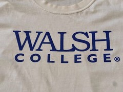 Walsh College University White Mens Women’s XL Business Graphic Logo T Shirt