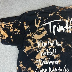 Pink Trustfall Tour Graphic T-Shirt Bleach Wash Black Medium Concert Merch