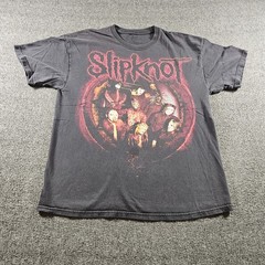 VINTAGE 2001 Slipknot T Shirt Adult Large Black Y2k Band Rock Metal Hanes Heavy