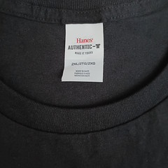 Hanes 5190 Men’s Short Sleeve Beefy-T, 100% Cotton Chest Pocket, Black Tee 2XL