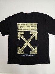 Off Wht Do Not Cross Temperature Black T-Shirt Regular Fit S/M/L/XL T41