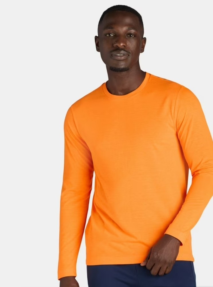 Athletic Works Men’s Tri Blend Long Sleeve T-Shirt Orange Hi Vis DriWorks 3XL