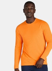 Athletic Works Men’s Tri Blend Long Sleeve T-Shirt Orange Hi Vis DriWorks 3XL