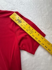 Tulliano Men’s Large Red Ribbed Mock Neck Short Sleeve Stretch T-Shirt