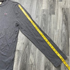HOLLISTER Embroidered Logo Pullover Grey Crewneck Long Sleeve Shirt Men’s Size L