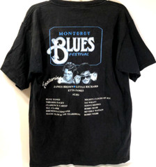 MONTEREY BLUES FESTIVAL Vintage 2001 James Brown Etta Richard Black T-Shirt L