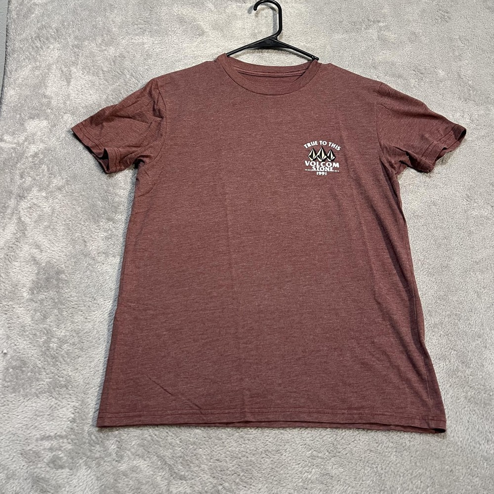 Volcom Shirt Mens Large Red True To This Stone 1991 Graphic Tee Surf Skate
