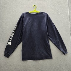 Carhartt Men Shirt XL REGULAR Navy Logo K231 Original Fit Long Sleeve