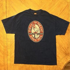 Vintage Dr. Seuss The Cat In The Hat T-Shirt Men’s Size XL Navy World Famous Y2K