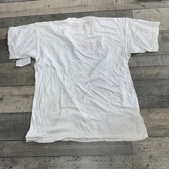 Vintage White Single Stitch T-Shirt Budapest 90s Retro Print Mens 2XL
