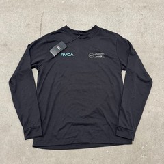 Rvca The Balance Of Opposites Shirt Mens Medium Black Regular Fit Sports Tee