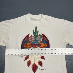 Vintage 90s Fort Worth Texas Single Stitch Tshirt White Medium Desert VTG USA