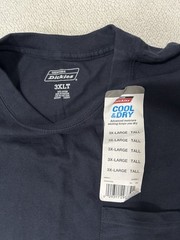 Dickies Men’s Long Length Short Sleeve Cool & Dry Pocket Tee Navy Blue Size 3XL