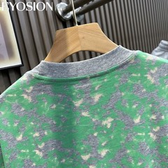 Men Camouflage Tie Dye Cotton Crew Neck T-Shirt Short Sleeve Casual Summer Tee