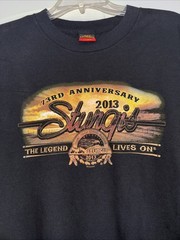 Sturgis Hot Leather Black Hills Rally 2013 XL Harley T Shirt Black Eagle