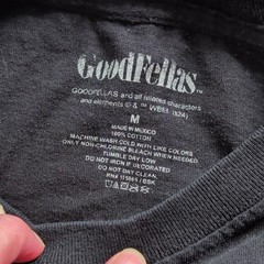 GoodFellas Shirt Mens Medium Black Movie Mafia Graphic Tee Crewneck Cotton