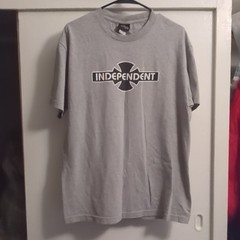 Independent Men’s Gray Graphic Logo Crew Neck Short Sleeve T-Shirt Size L