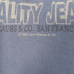 Vintage Levi’s Mens Shirt Blue L Tee 90’s 501 Strauss Co. San Francisco