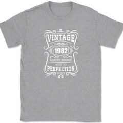 Original Vintage YEAR Age To Perfection T-Shirt Birthday Custom Personalized Tee
