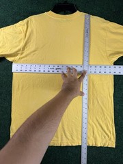 Vintage Old Navy Shirt Mens Sz M Yellow Box Script Logo Sport Athletic 90s y2k