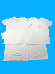 Hanes ComfortSoft White T-Shirts Lot Of 5 Medium 100% Cotton Crew Neck NWOT