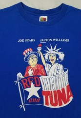 Vintage Red White and Tuna Joe Sears Jaston Williams shirt 2XL Greater Tuna Play