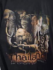 JOLIGOLF Thailand Elephant Wood Carving Graphic T-Shirt Men’s XL Ventage