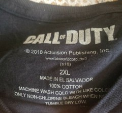 Call of Duty COD T Shirt Activision Video Gaming Black & Orange XXL L M New